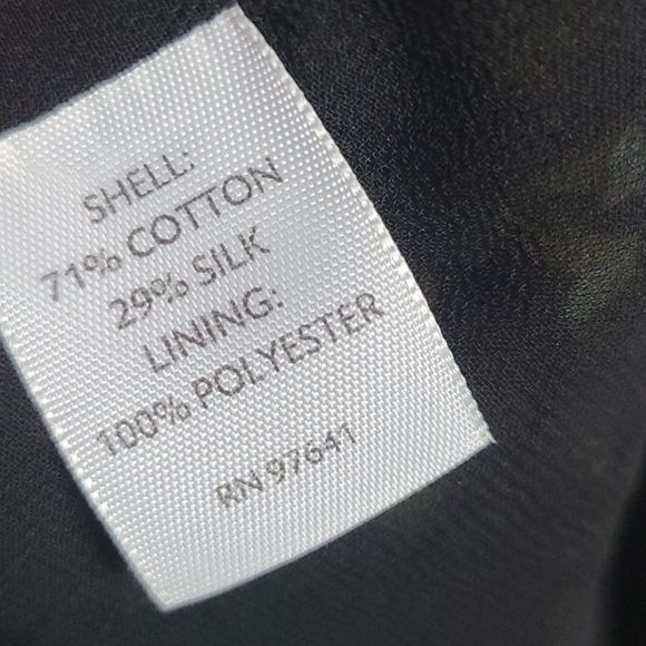 J.JILL Black Silk Flounce Coral Reef Pintuck Pleated Swing Skirt Size 10 - Picture 7 of 8